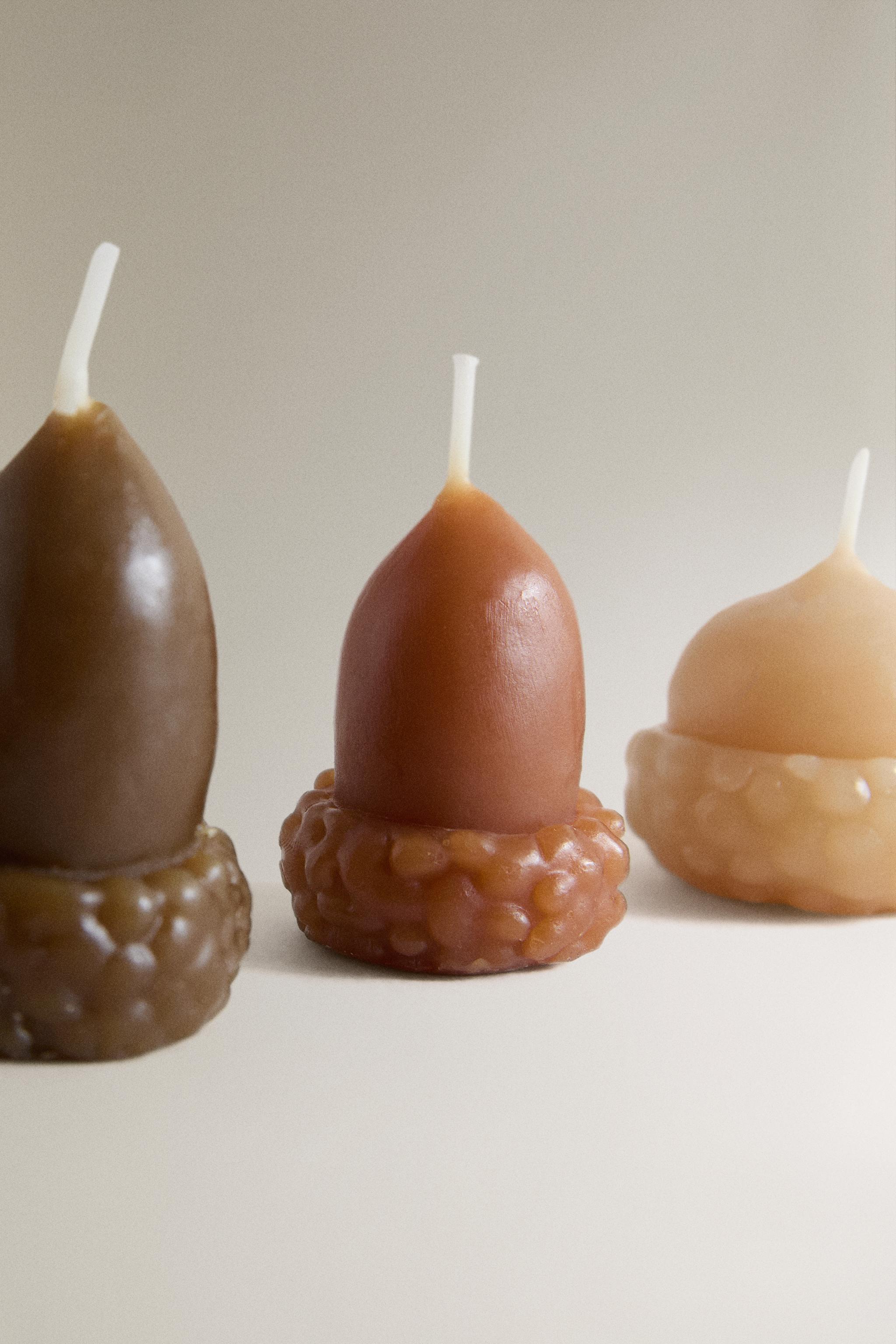 PUMPKIN SPICE ACORN SCENTED CANDLES (PACK OF 5)